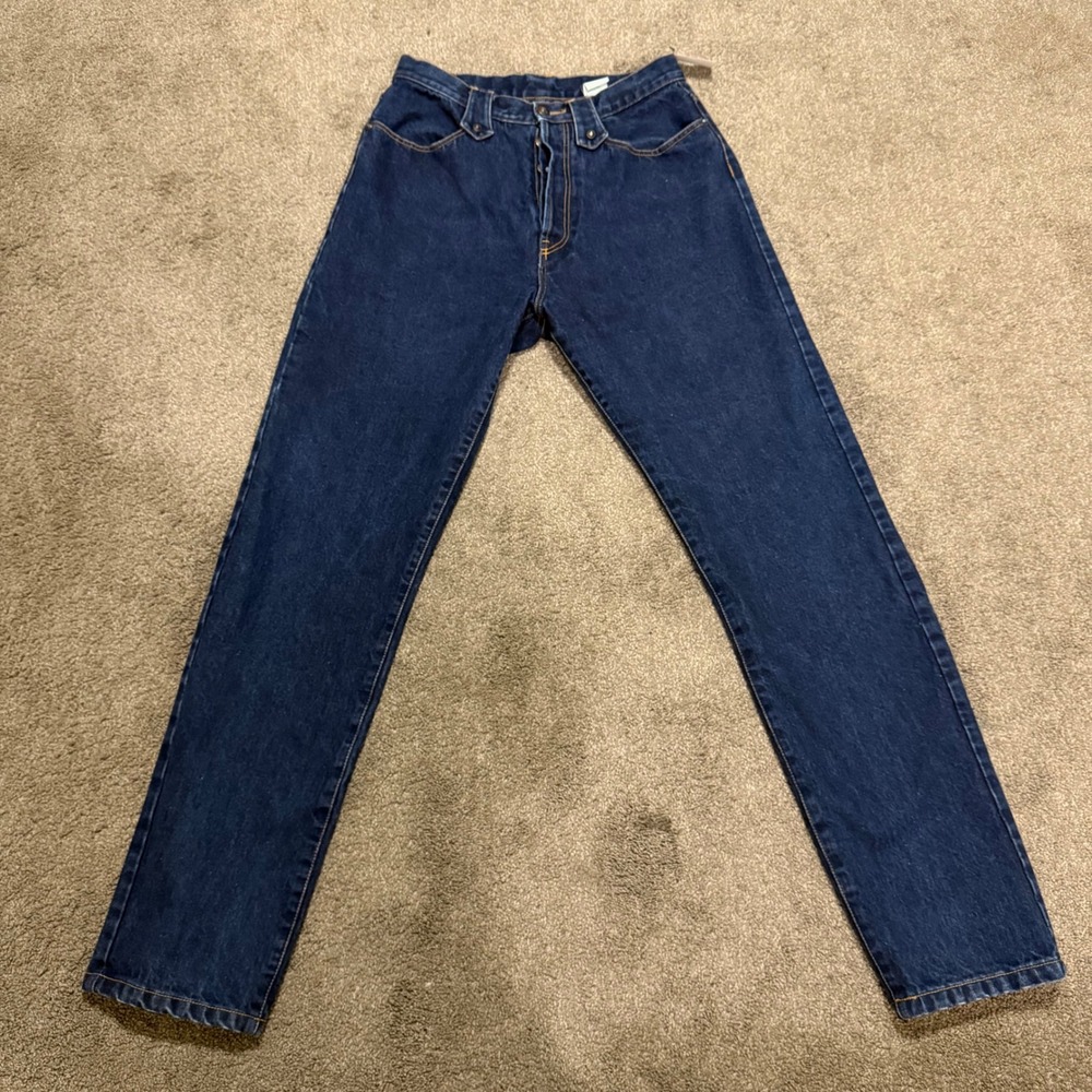 Vintage Made In France Jeans Menswear Dark Wash Cotton Classic Denim Pants